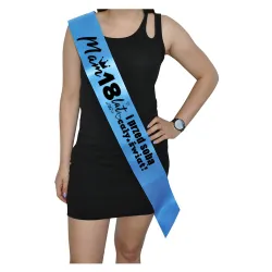 Szarfa NIEBIESKA Osiemnastka Mam 18 lat i przed sobą cały świat